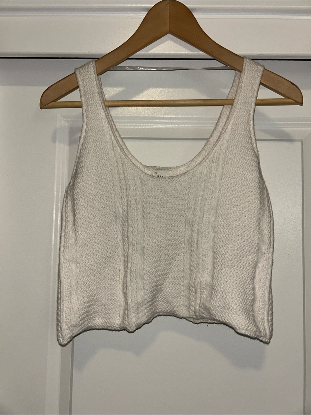 Women’s Crochet like sweater Tank Top - Picture 2 of 5